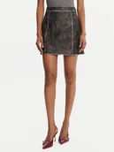 Spódnice - Guess Spódnica z imitacji skóry W5YD46 WHDI0 Szary Regular Fit - miniaturka - grafika 1