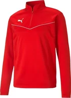 Bluzy męskie - Puma Bluza męska Puma teamRISE 1 4 Zip Top czerwona 657394 01 XL - miniaturka - grafika 1