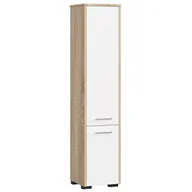 Szafki łazienkowe - Skandynawska szafka łazienkowa z półkami dąb sonoma + biały A7-T47 - miniaturka - grafika 1