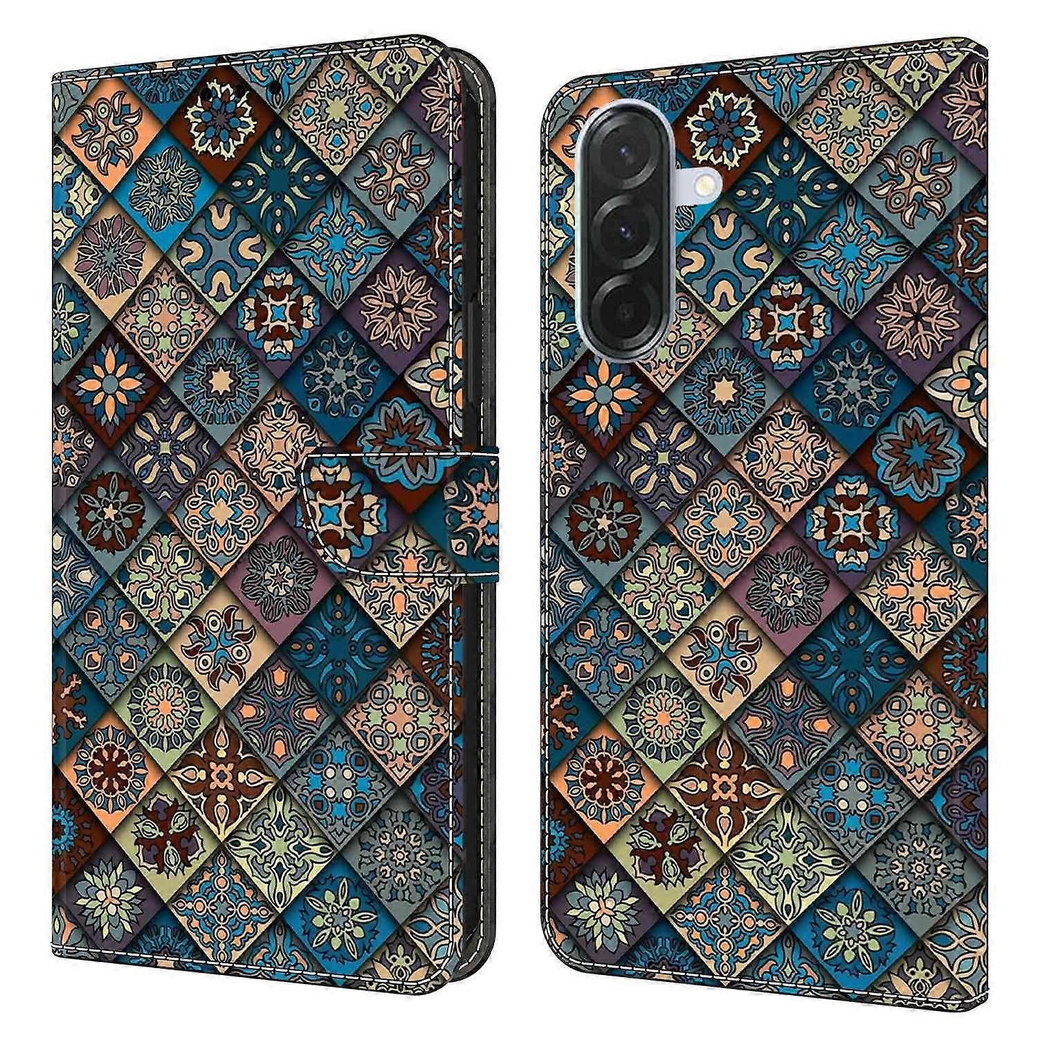 Do Samsung Galaxy A16 5G A16 4G Etui portfelowe Wzór nadruku Stojak Skórzany pokrowiec na telefon z klapką - Niebieski Wielobarwny Blue Floral