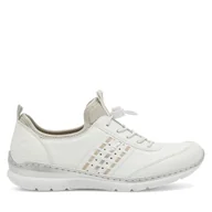 Półbuty damskie - Półbuty Rieker L3259-80 Biały - miniaturka - grafika 1