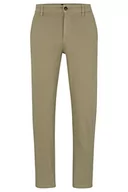 Spodenki męskie - BOSS Męskie spodnie chino zwężane z tkaniny Cavalry-Twill z elastycznej bawełny, Light/Pastel Green336, 34W / 30L - miniaturka - grafika 1