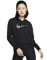 Bluzy damskie - Nike damska bluza W Nk Dry Get Fit Fc Fz H Es Gx czarny Black/(Thunder Grey) L - miniaturka - grafika 1