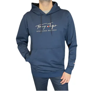 Bluza męska kangurka z kapturem ciemny niebieski L - Bluzy męskie - miniaturka - grafika 1