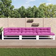 Poduszki ogrodowe - Poduszki na palety, 7 szt., różowe, tkanina Lumarko! - miniaturka - grafika 1