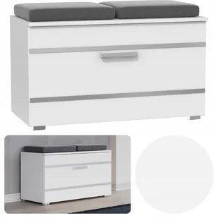 Szafka Na Buty Siedzisko Schowek Opal Biel Mat - Szafki na buty Szafka Na Buty Siedzisko Schowek Opal Biel Mat - Szafki na buty - miniaturka - grafika 1