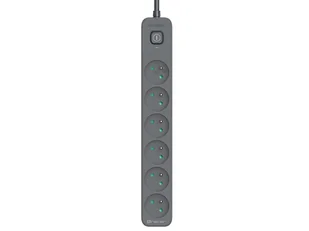 Listwa zasilająca antyprzepięciowa TRACER Power Line+ 1,8 m Graphite (6 gniazd) - Listwy zasilające - miniaturka - grafika 1