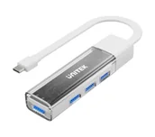 Huby USB - Unitek dwukierunkowy USB C/USB A 5Gbps 4x USB A biały - miniaturka - grafika 1