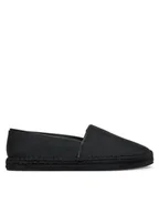 Espadryle damskie - Calvin Klein Espadryle Flat Espadrille - Jacq HW0HW02467 Czarny - miniaturka - grafika 1