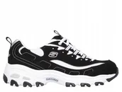 Sneakersy damskie - Buty damskie sneakersy Skechers D'lites 11930-BKW Na Platformie - miniaturka - grafika 1