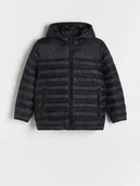 Kurtki i płaszcze dla chłopców - Reserved - Pikowana kurtka z kapturem - czarny - miniaturka - grafika 1