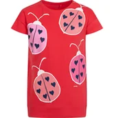 Bluzki dla dziewczynek - Tunika z krótkim rękawem dla dziewczynki, z biedronkami, czerwona 3-8 lat - miniaturka - grafika 1