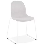 Krzesła - Kokoon Design Krzesło Design Silento jasnoszare nogi białe CH02620LGWH - miniaturka - grafika 1