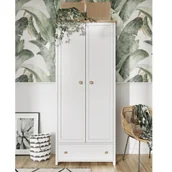 Szafy i szafki dla dzieci - Szafa dwudrzwiowa biała Story - miniaturka - grafika 1