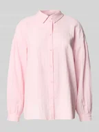 Bluzki damskie - Bluzka koszulowa o kroju relaxed fit z czystej bawełny model ‘MUNA’ - miniaturka - grafika 1
