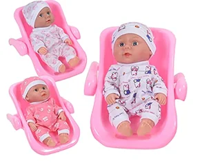 CLEMENT CLEMENTINE - Lalka i jej fotelik - Zabawka dla dziecka - 079905 - Losowy kolor - Plastik - Lalka - Niemowlę - Manekin - 25 cm x 18 cm - Od 2 lat - Manekiny wystawowe - miniaturka - grafika 1