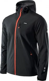Kurtka męska Elbrus SOFTSHELL IVER BLACK/SPICY ORANGE/ASPHALT XXL - Kurtki męskie - miniaturka - grafika 1