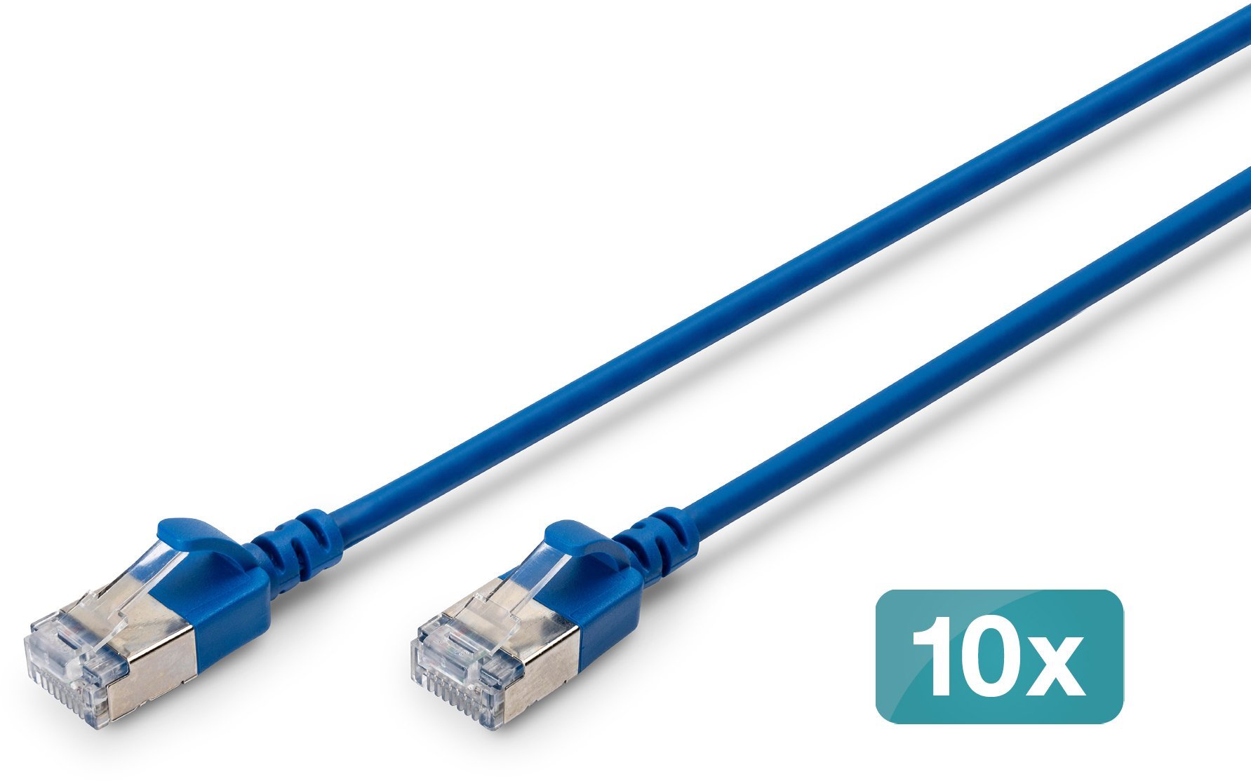 Digitus Kabel krosowy CAT 6A F/FTP Slim 5m niebieski 10 sztuk DK-1632-A-050S-B-10