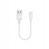 Kable USB - Kabel Typ C USBC USB A USBA do powerbanka krótki 5A QC 3.0 30cm biały TYPu C TypC - miniaturka - grafika 1