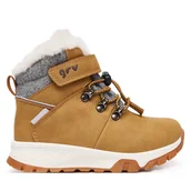 Buty dla chłopców - Śniegowce Garvalin 251525 M Brązowy - miniaturka - grafika 1