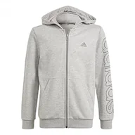 Bluzy dla dziewczynek - adidas B Lin FZ HD Bluza Dzieci - miniaturka - grafika 1