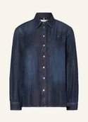 Bluzki damskie - Tommy Hilfiger Bluzka Jeansowa Milo blau - miniaturka - grafika 1