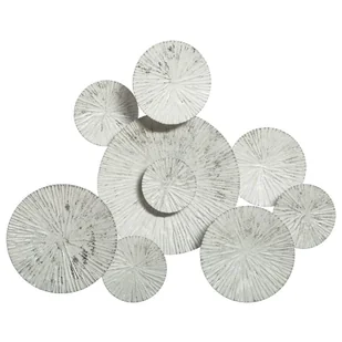 Atmosphera Dekoracja ścienna DECO metalowa na ścianę kolor biały - Zegary - miniaturka - grafika 1