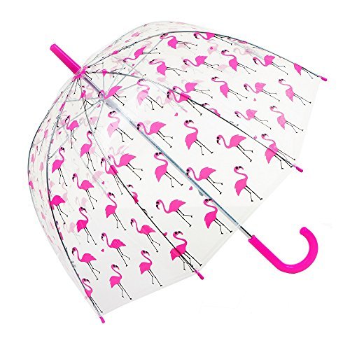 Susino Parasol dziecięcy z nadrukiem flaminga, 76 cm, różowy