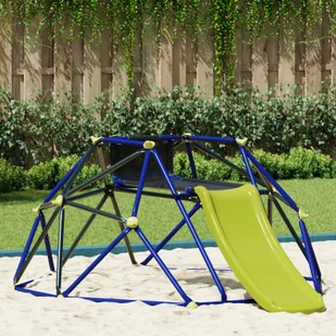 vidaXL Domek do wspinaczki ze zjeżdżalnią dla dzieci 3-10 lat 247 cm 200 kg - Place zabaw - miniaturka - grafika 1