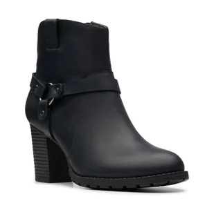 Verona Rock [black leather] - rozmiar 37.5 - Botki damskie - miniaturka - grafika 1