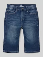 Spodnie i spodenki dla chłopców - Szorty jeansowe o kroju slim fit z 5 kieszeniami model ‘Pete’ - miniaturka - grafika 1