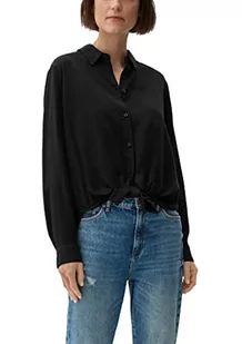 s.Oliver Damska bluzka z długim rękawem, czarny, 44 - Bluzki damskie - miniaturka - grafika 1