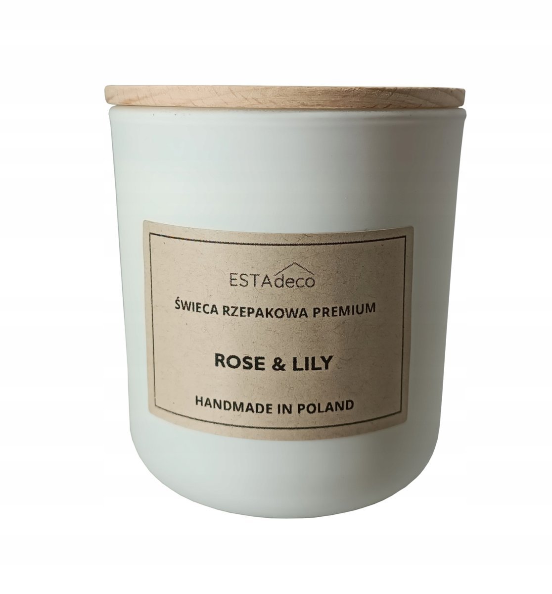 Świeca zapachowa rzepakowa Rose & Lily ESTAdeco 1 szt.