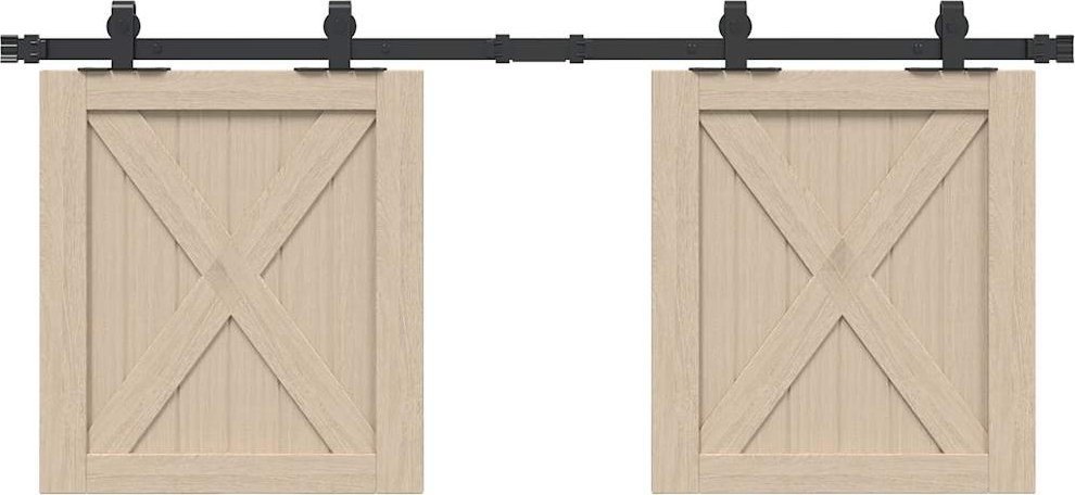 vidaXL System do drzwi przesuwnych do mebli, 122 cm, stal węglowa