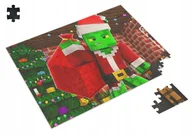 Puzzle - PUZZLE Minecraft Świąteczne Grinch Christmas + IMIĘ Pudełko 120 el. #7 - miniaturka - grafika 1