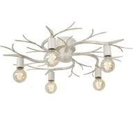 Lampy sufitowe - Plafon GARNISH 5xE27/15W/230V biały/patyna - miniaturka - grafika 1