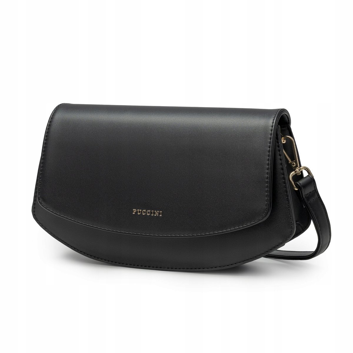 Torebka Damska Listonoszka Crossbody Na Pasku PUCCINI Czarna BK1261007M-1