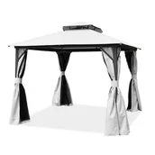 Pawilony ogrodowe - Pawilon ogrodowy z moskitierą i zasłonami VANCOUVER 3x3 Light Grey - Hardmaister - miniaturka - grafika 1