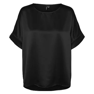 Bluzki damskie - VERO MODA Bluzka damska, czarny, L - grafika 1