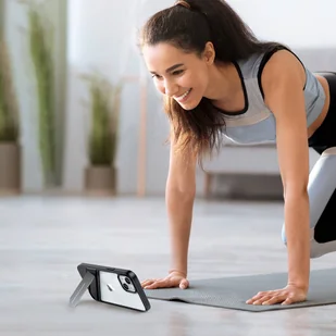 Ugreen Fusion Kickstand Case sztywne etui z żelową ramką i podstawką do iPhone 13 Pro czarny (90153) - Etui i futerały do telefonów - miniaturka - grafika 8