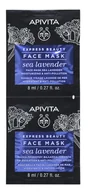 Maseczki ochronne i antywirusowe - Apivita Apivita Express Beauty Lawenda Morska - nawilżająco-ochronna maseczka do twarzy 2x8ml - miniaturka - grafika 1