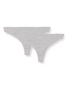 PIECES Damskie stringi G, jasnoszary melanż/szczegóły: opakowanie 2 szt, L/XL - Majtki damskie - miniaturka - grafika 1