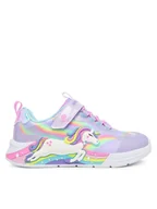 Buty dla dziewczynek - Skechers Sneakersy Unicorn Chaser 302298L LVMT Fioletowy - miniaturka - grafika 1