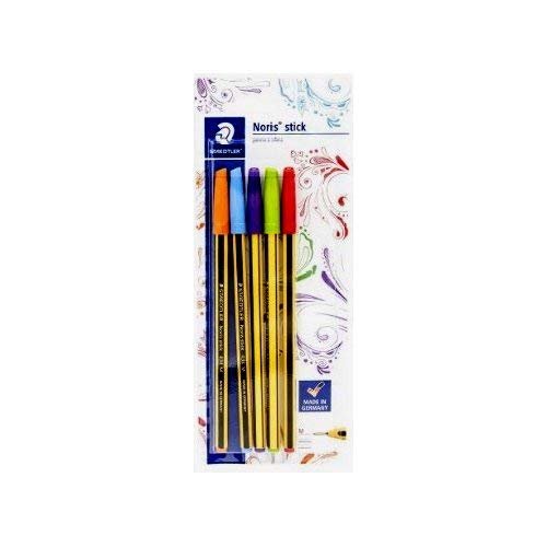 Blister Staedtler z 5 długopisami 1 czerwony i 4 różne kolory
