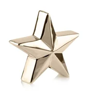 Ozdoby bożonarodzeniowe - Gwiazda ceramiczna 14 cm złoty - miniaturka - grafika 1