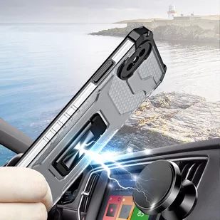 Crystal Ring Case pancerne hybrydowe etui pokrowiec + magnetyczny uchwyt iPhone XS Max zielony - Etui i futerały do telefonów - miniaturka - grafika 4