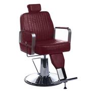 Fotele fryzjerskie - Fotel barberski HOMER BH-31237 Wiśniowy - miniaturka - grafika 1