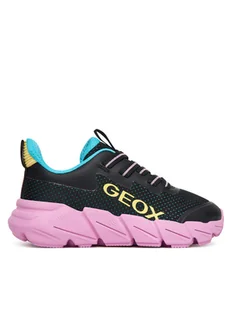 Geox Sneakersy J Flexyper Fast J55N5A 0T99J C9240 S Czarny - Buty dla dziewczynek - miniaturka - grafika 1