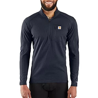 Koszulki męskie - Carhartt Koszulka męska Base Force Midweight Tech Quarter-Zip Layer Top, granatowy, XXL - grafika 1