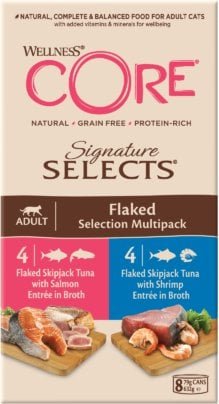 Core Signature Selects Flaked Multipack, zestaw puszek dla kot�w doros�ych, 4x2 smaki, 8x79g/635g